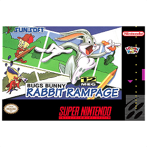 Jogo Bugs Bunny Rabbit Rampage (Similar) - SNES - Usado
